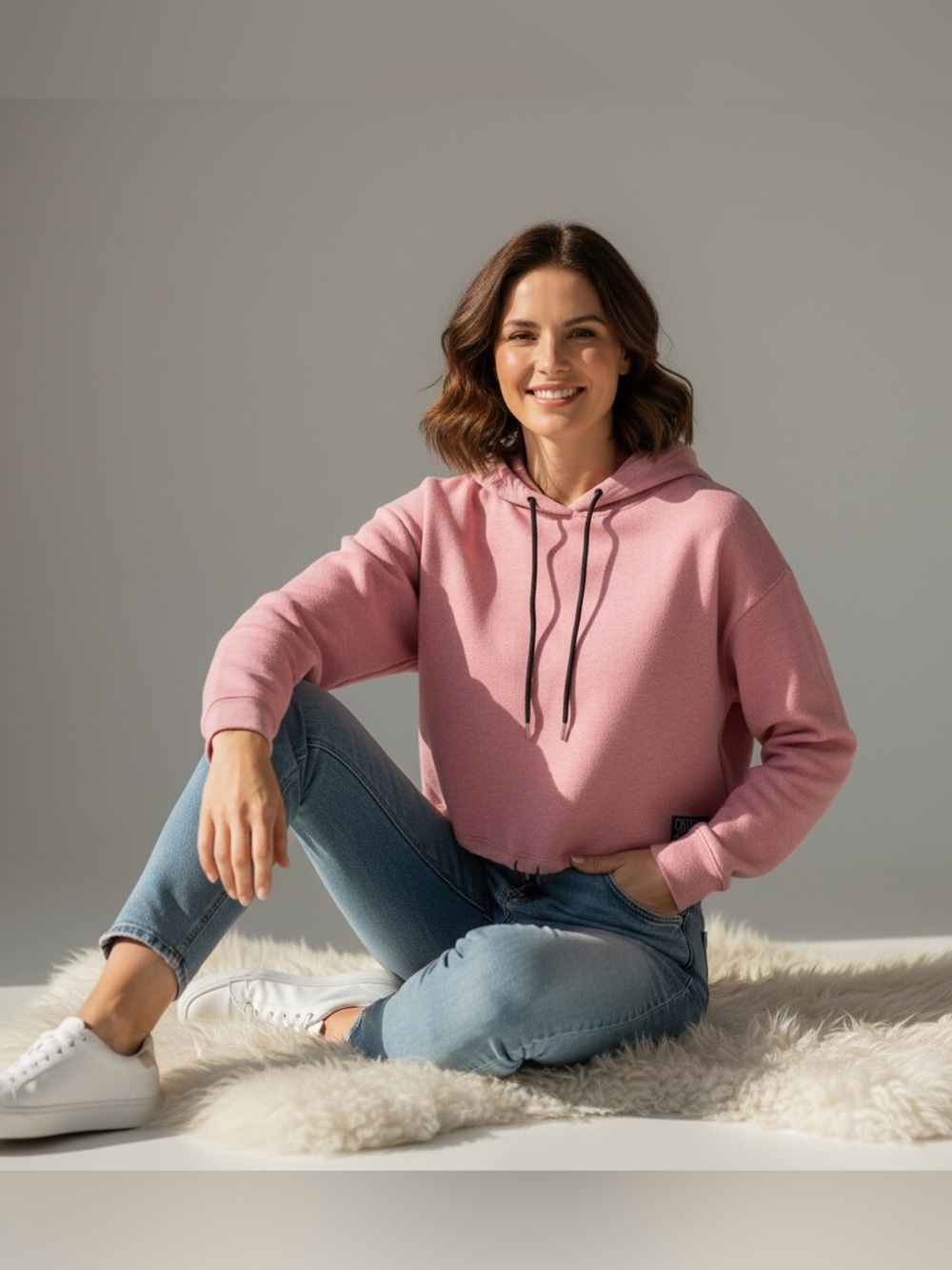 Victoria's Secret PINK, Dusty Pink Knit Pullover Hoodie - Pink Women’s Small